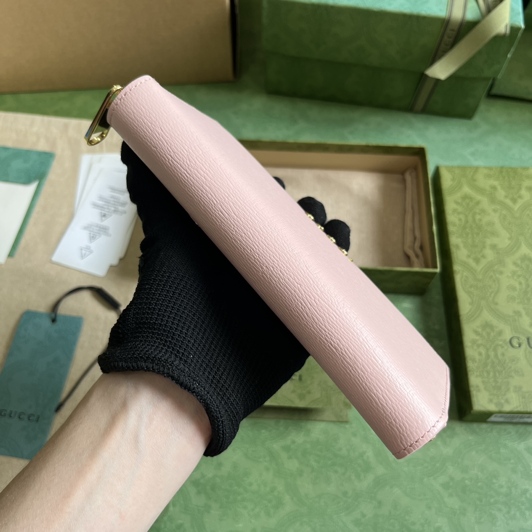 Gucci Zip Around Wallet With Gucci Script (20x 12.5 x4cm) - DopestKickz