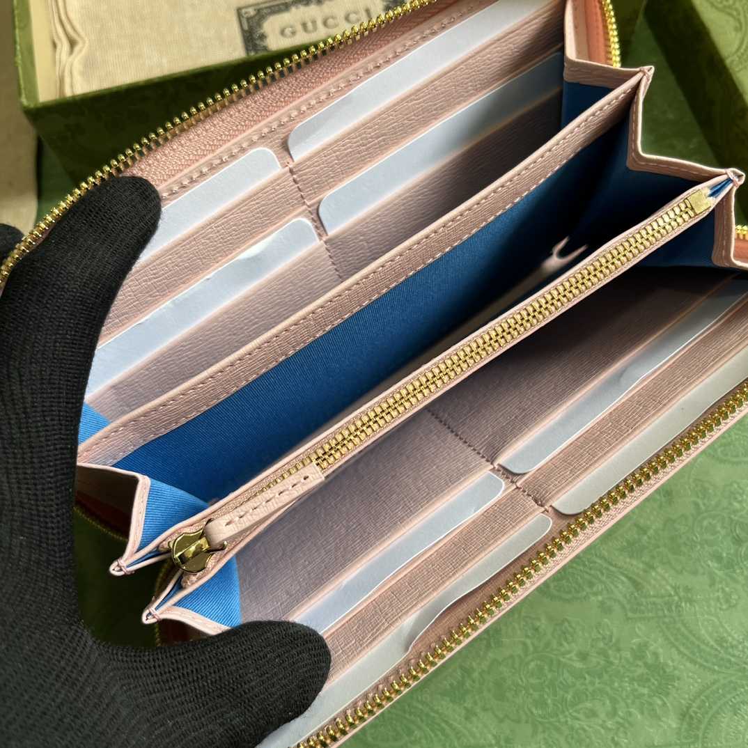 Gucci Zip Around Wallet With Gucci Script (20x 12.5 x4cm) - DopestKickz