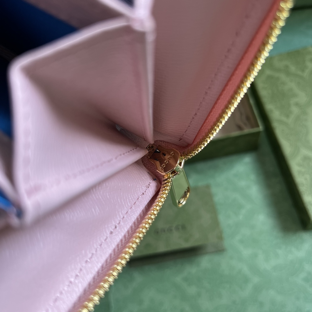 Gucci Zip Around Wallet With Gucci Script (20x 12.5 x4cm) - DopestKickz