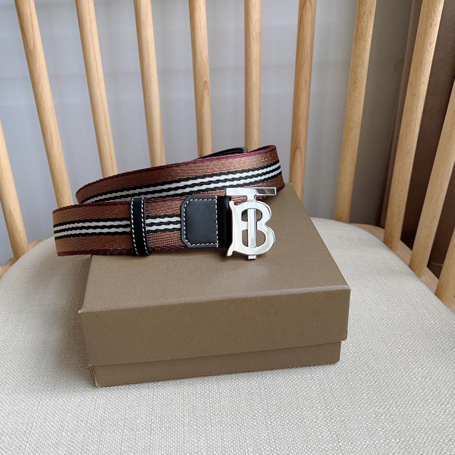 Burberry Icon Stripe Logo-buckle Belt - DopestKickz