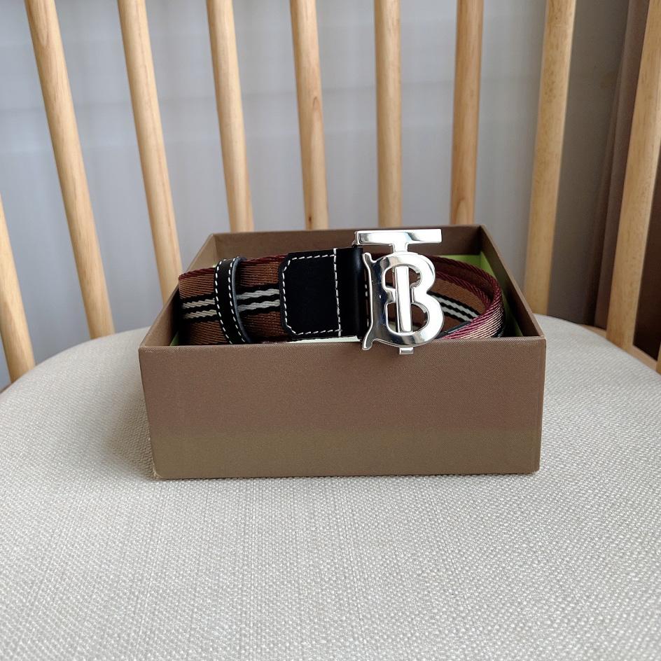 Burberry Icon Stripe Logo-buckle Belt - DopestKickz