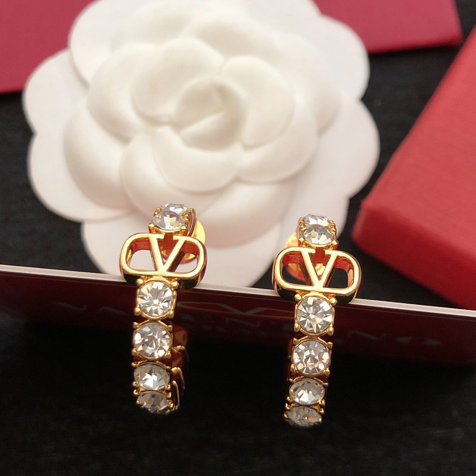 Valenti Vlogo Signature metal and Swarovski® crystal earrings - DopestKickz
