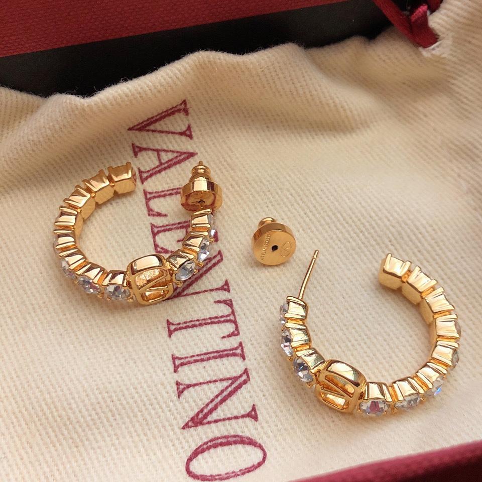 Valenti Vlogo Signature metal and Swarovski® crystal earrings - DopestKickz