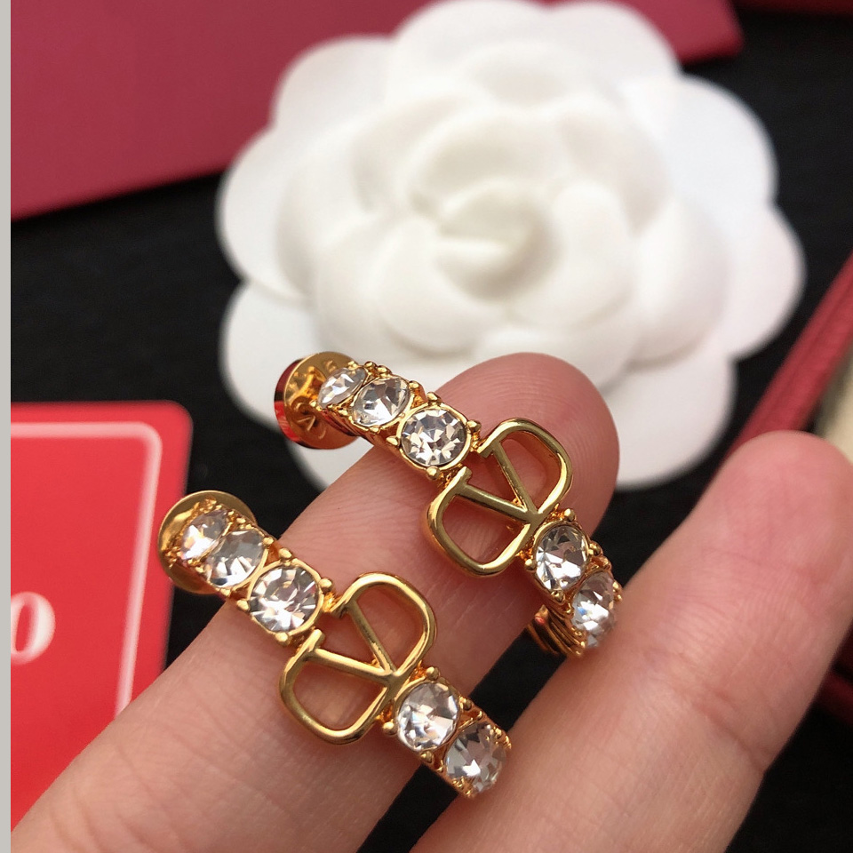 Valenti Vlogo Signature metal and Swarovski® crystal earrings - DopestKickz