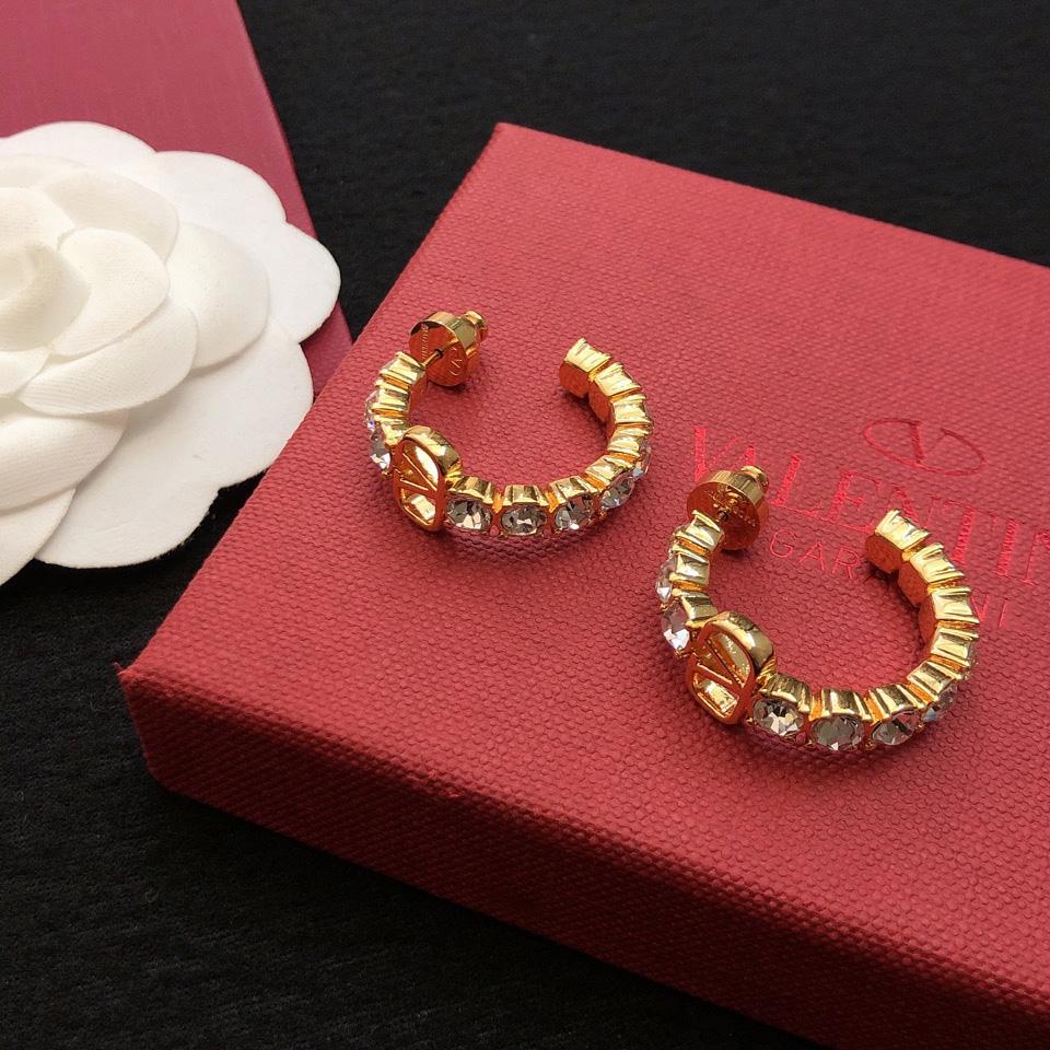 Valenti Vlogo Signature metal and Swarovski® crystal earrings - DopestKickz