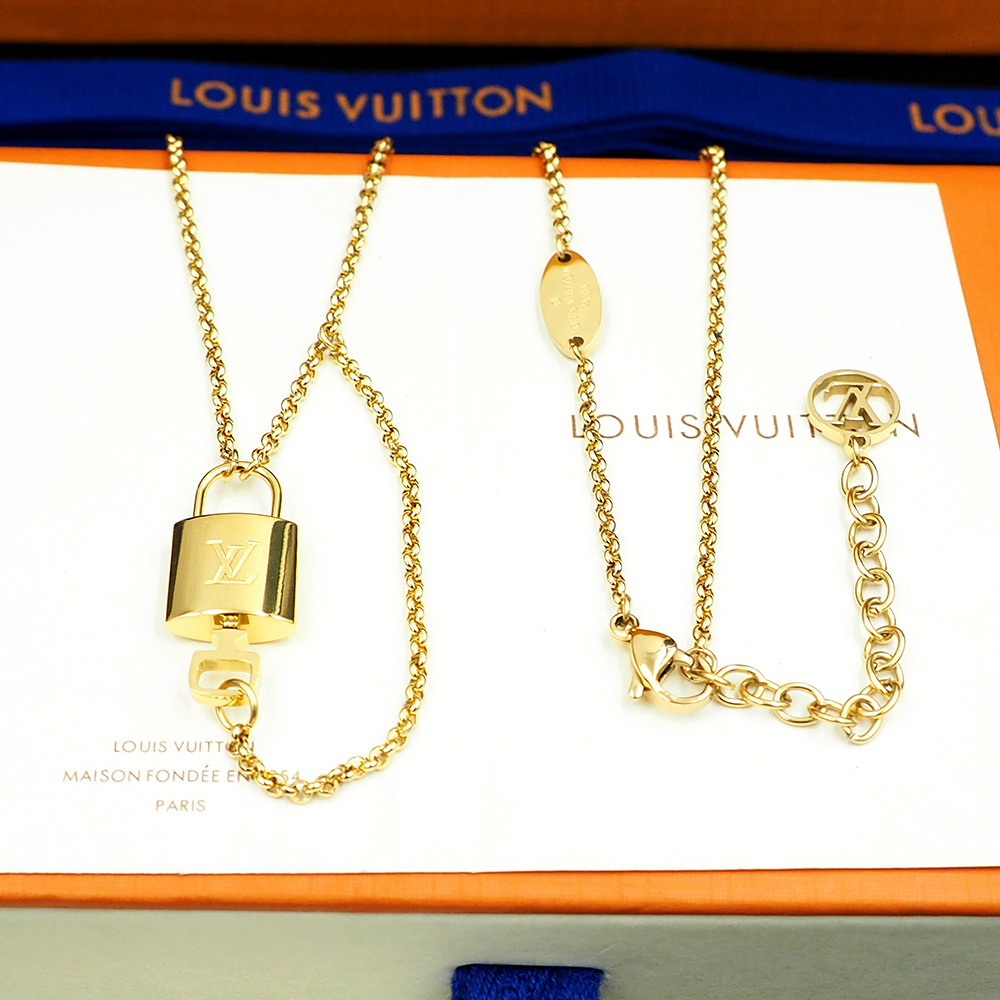 Louis Vuitto LV Locky Necklace   - DopestKickz