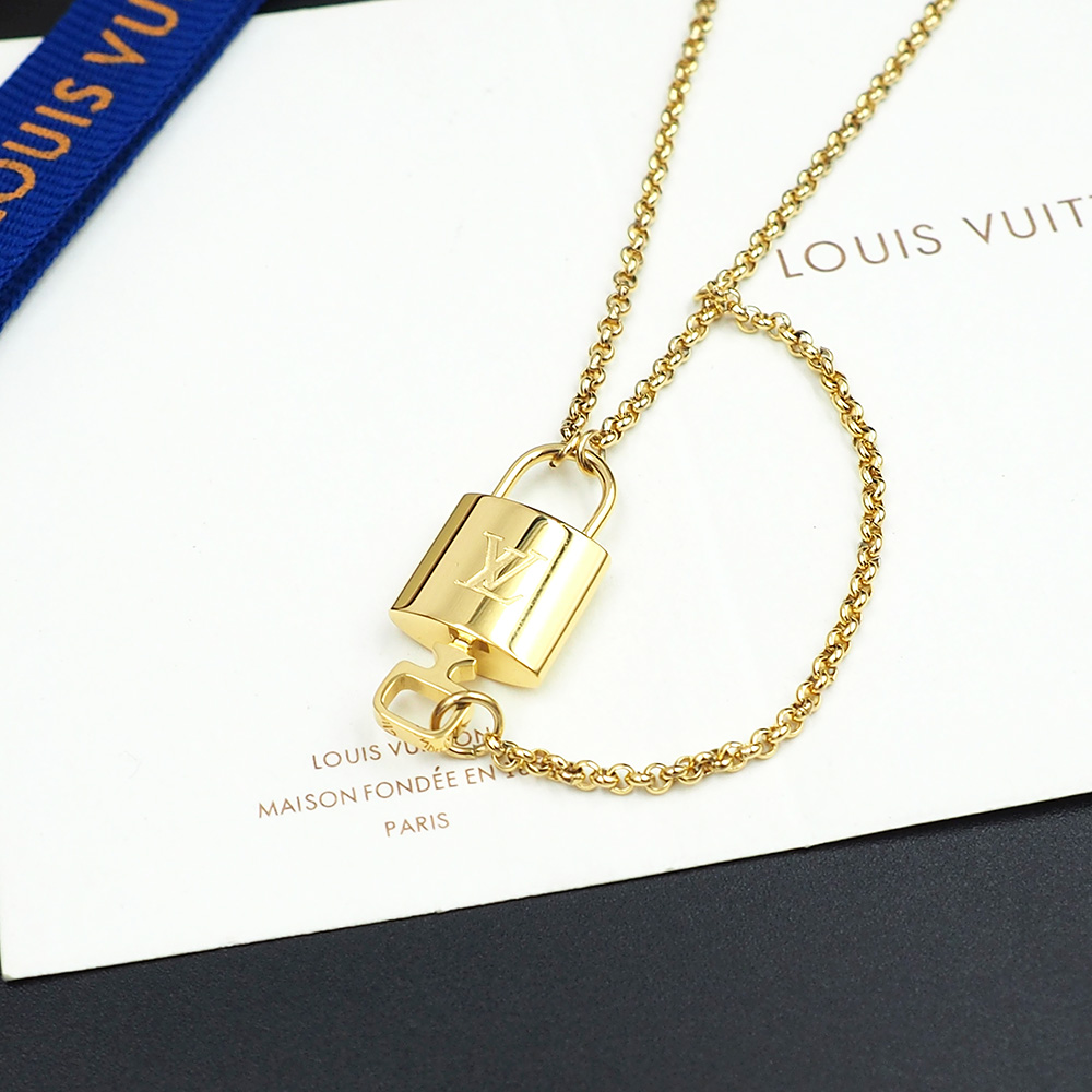 Louis Vuitto LV Locky Necklace   - DopestKickz