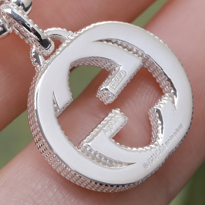 Gucci Interlocking G Necklace In Silver - DopestKickz
