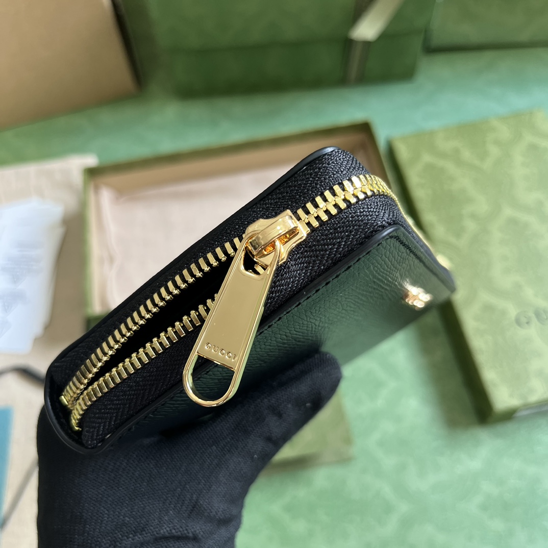 Gucci Zip Around Wallet With Gucci Script (20x 12.5 x4cm) - DopestKickz