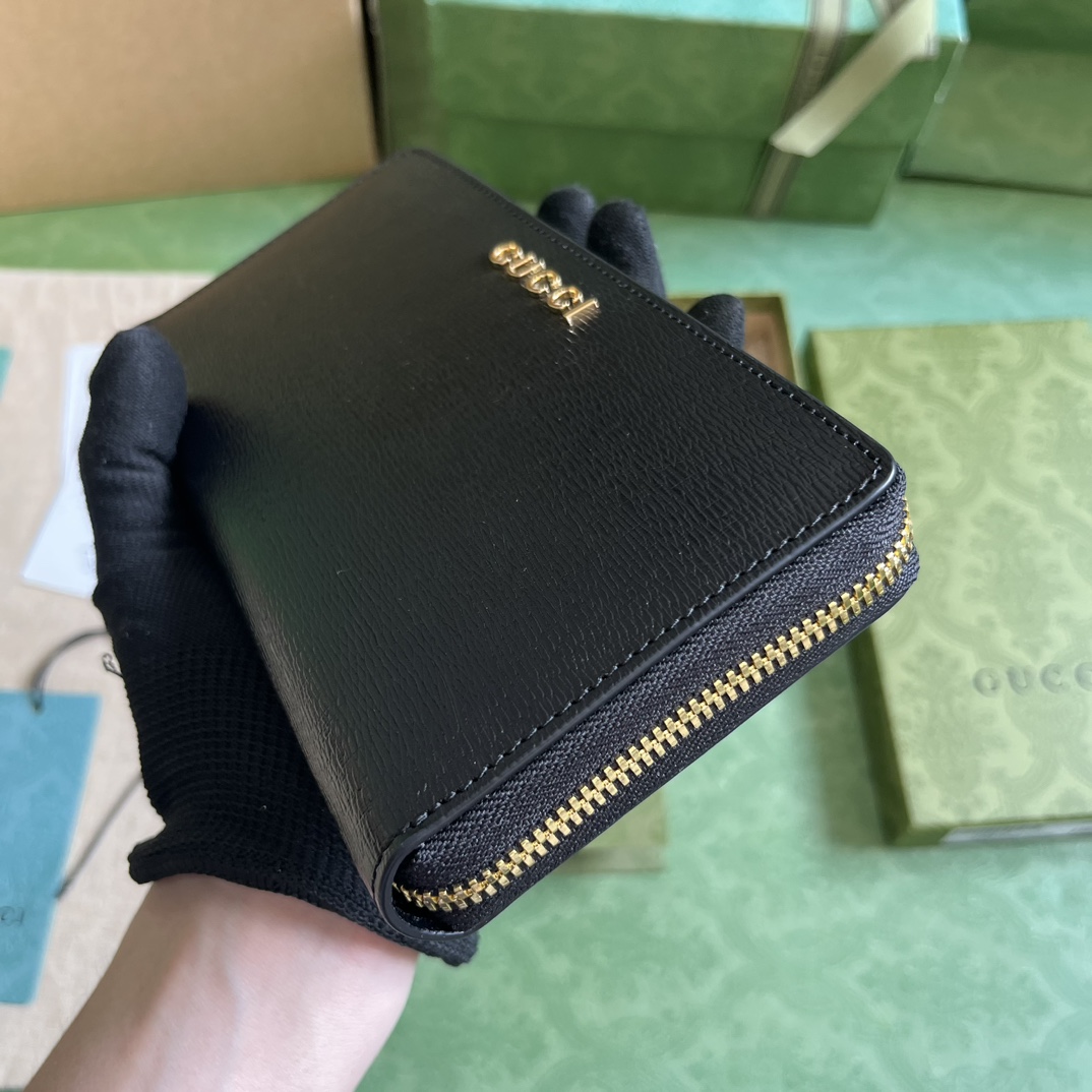 Gucci Zip Around Wallet With Gucci Script (20x 12.5 x4cm) - DopestKickz