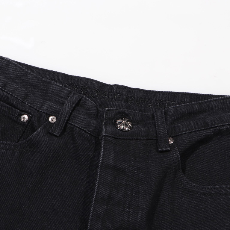 Chrome Heart Cross Patch Denim Jeans - DopestKickz