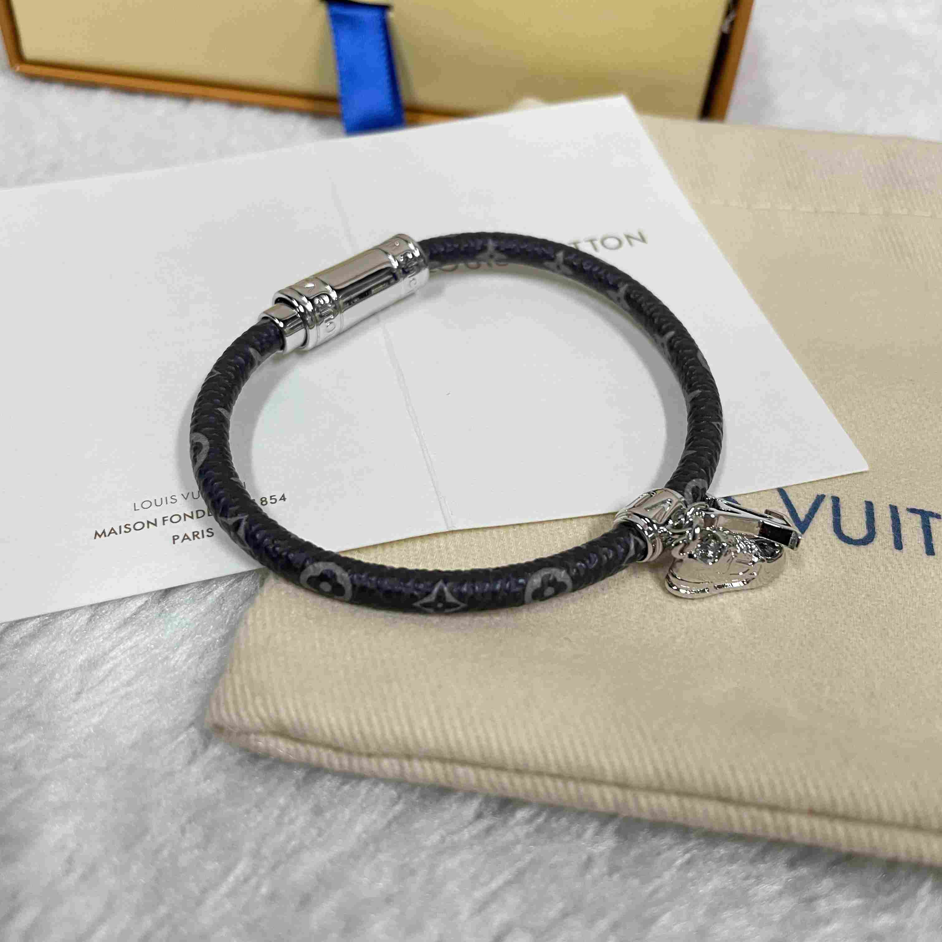 Louis Vuitto LV Icon Trainer Leather Bracelet   M8343 - DopestKickz