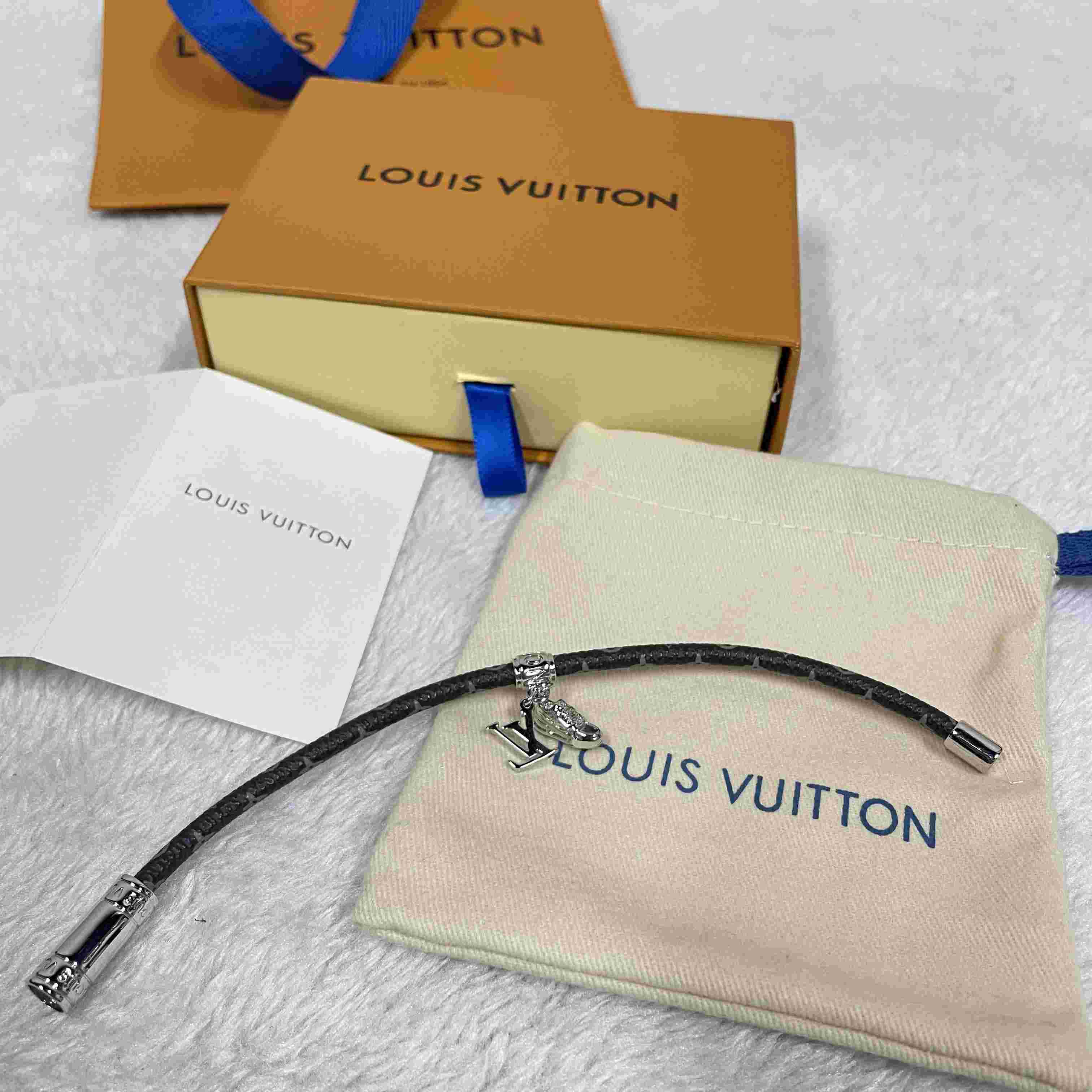 Louis Vuitto LV Icon Trainer Leather Bracelet   M8343 - DopestKickz