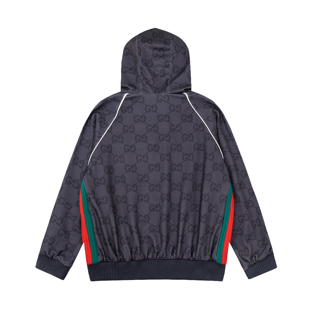 Gucci Jumbo GG Zip Jacket With Web - DopestKickz