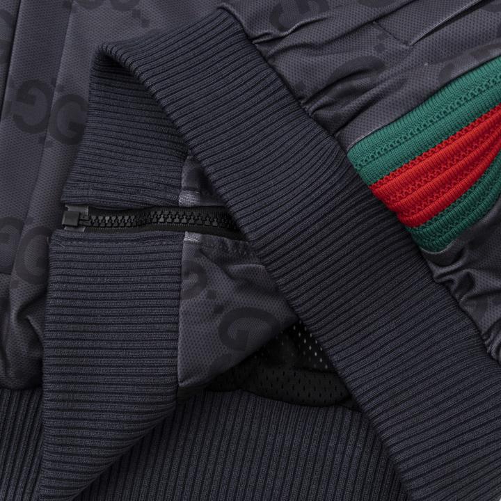 Gucci Jumbo GG Zip Jacket With Web - DopestKickz