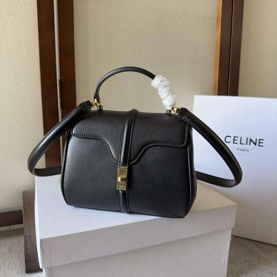 Celine Mini 16 In Satinated Calfskin - DopestKickz