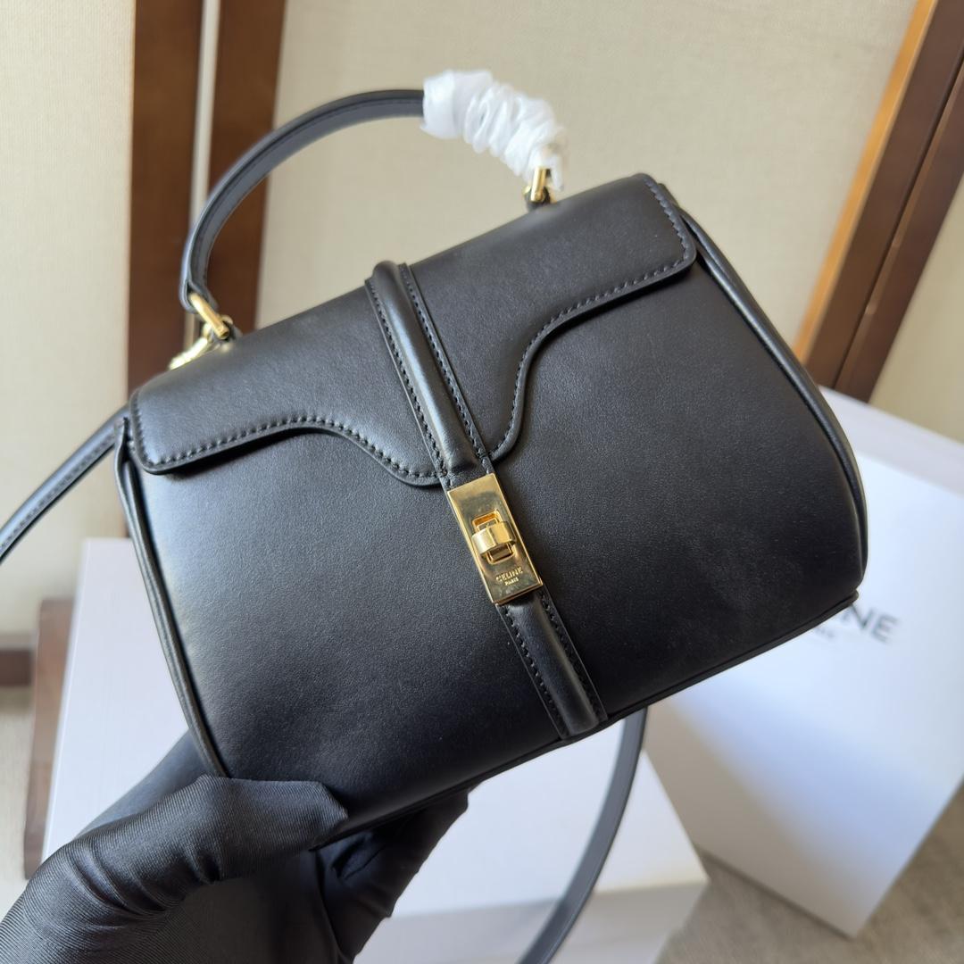 Celine Mini 16 In Satinated Calfskin - DopestKickz