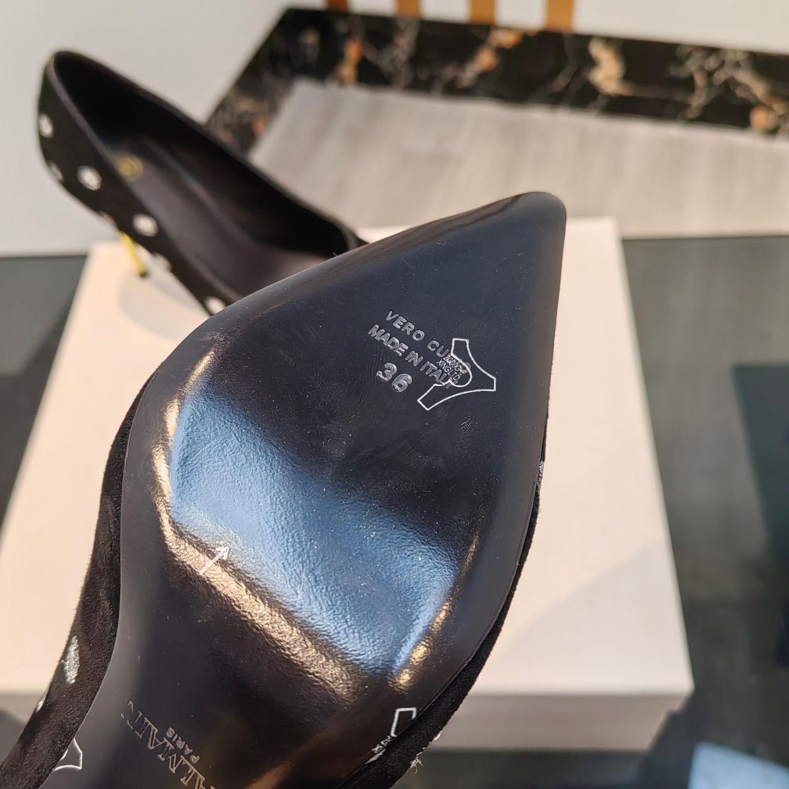 Balmain Polka Dot Velvet Pumps  - DopestKickz