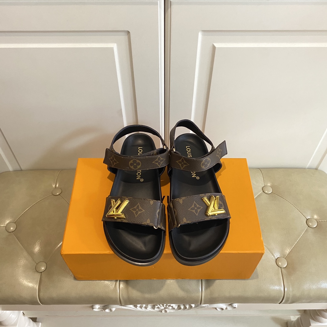 Louis Vuitton Monogram Comfort Flat Sandal    - DopestKickz