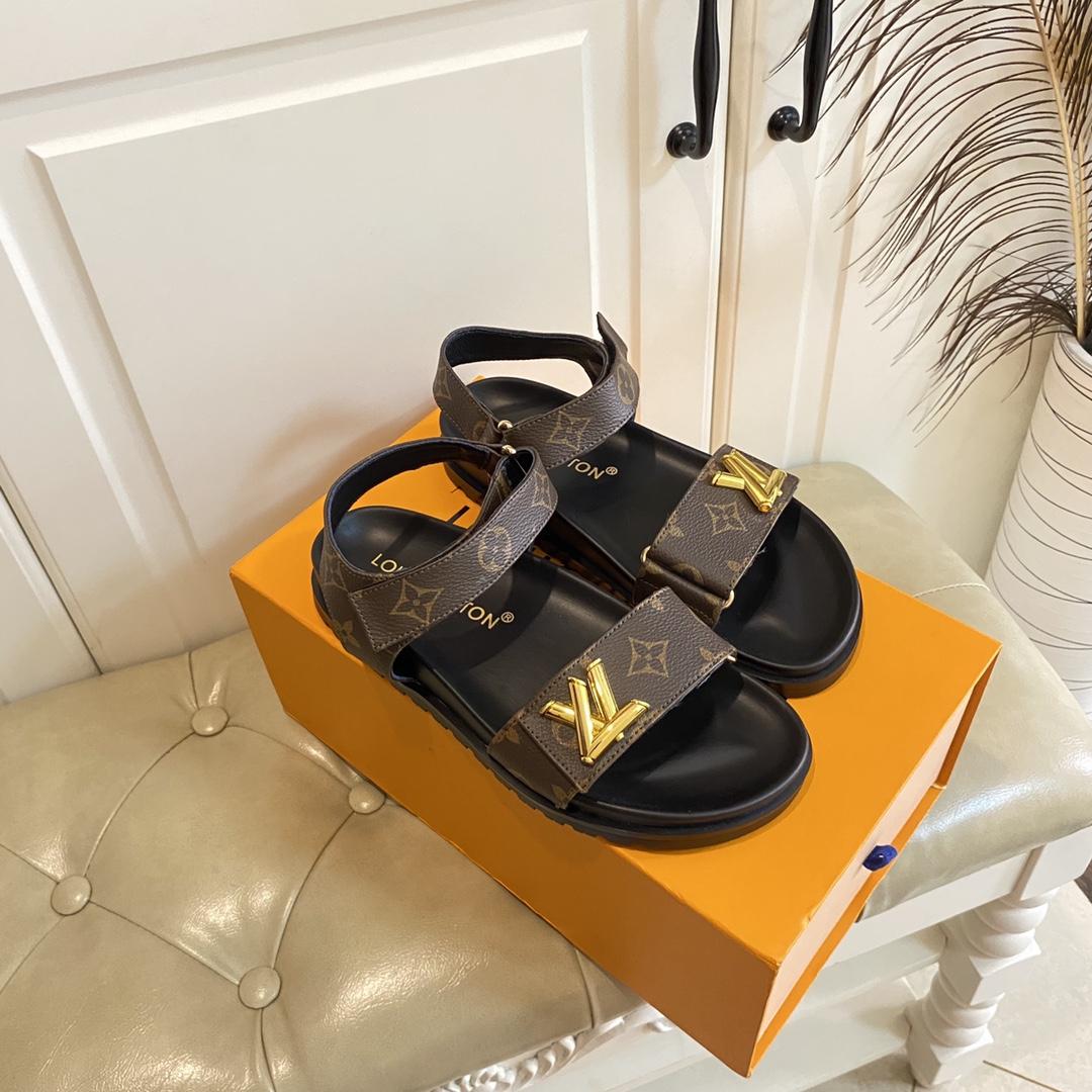 Louis Vuitton Monogram Comfort Flat Sandal    - DopestKickz