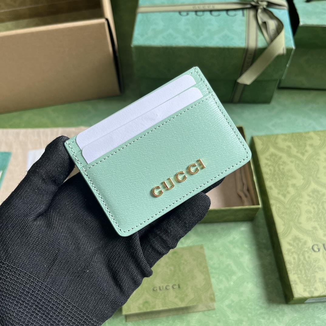 Gucci Card Case With Gucci Script - DopestKickz