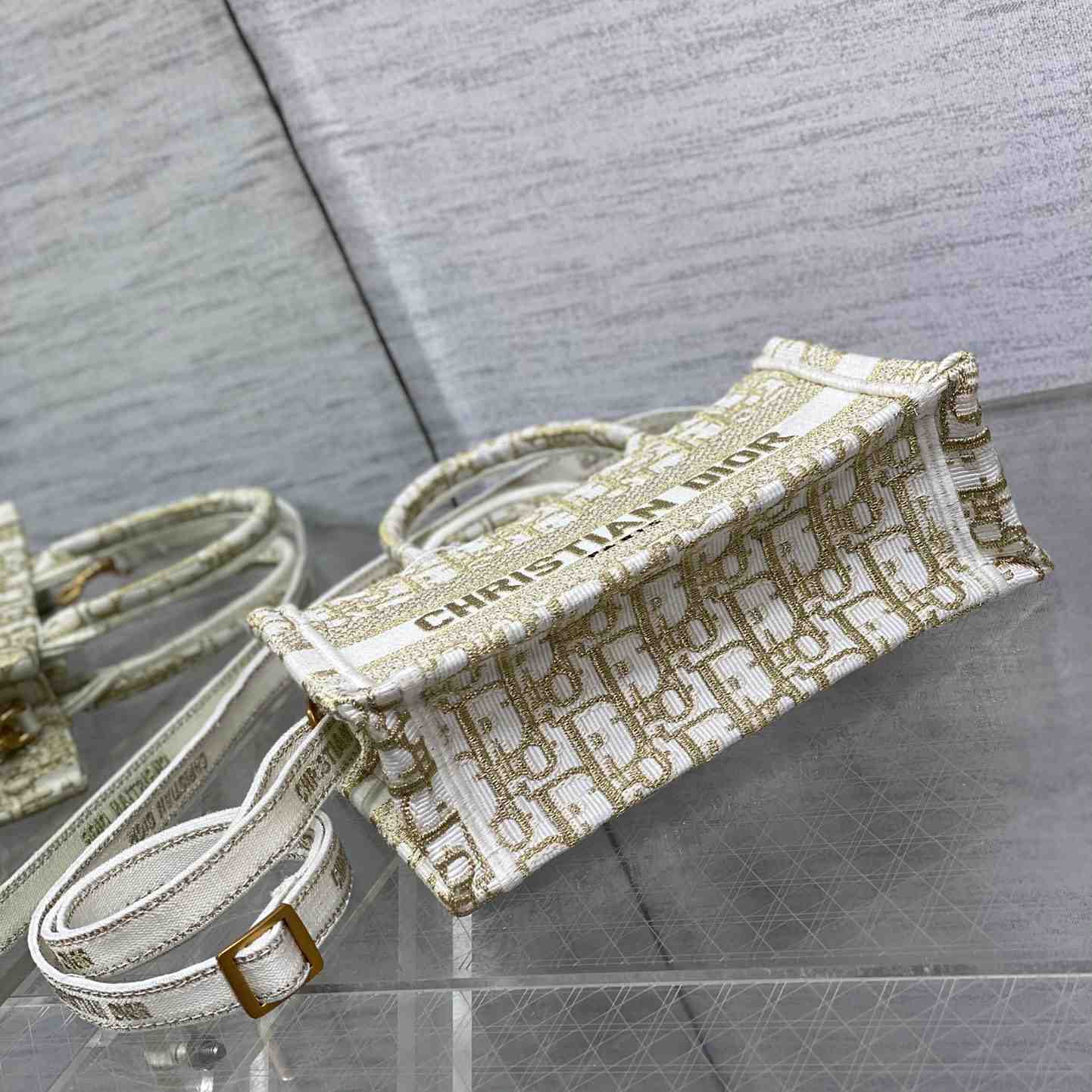 Dior Mini Dior Book Tote With Strap - DopestKickz