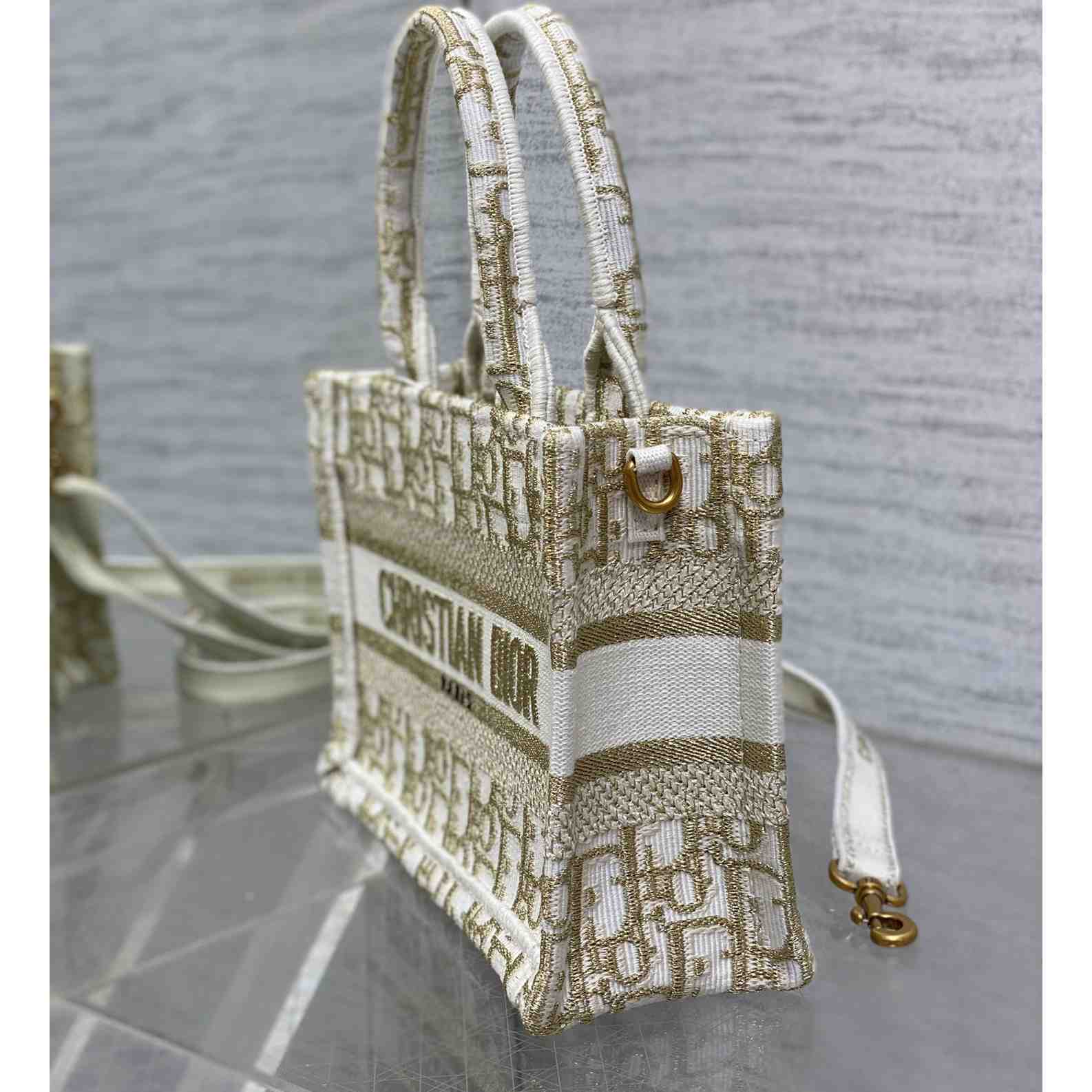 Dior Mini Dior Book Tote With Strap - DopestKickz