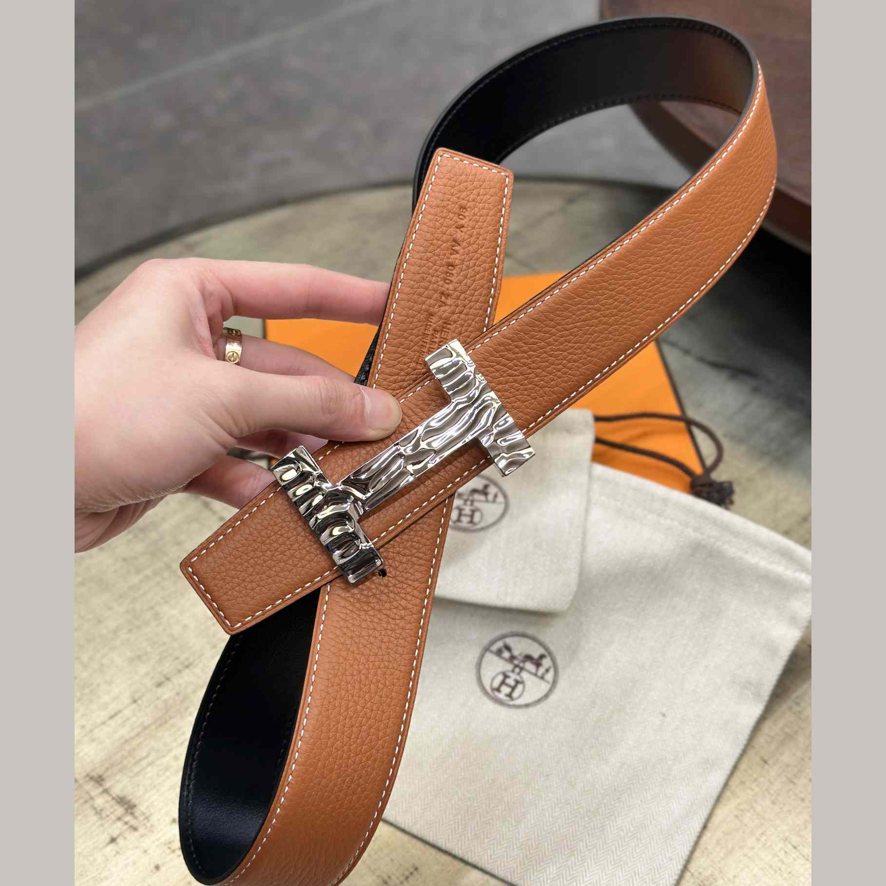 Hermes Quizz H2O Belt buckle & Reversible Leather Strap 38 mm - DopestKickz