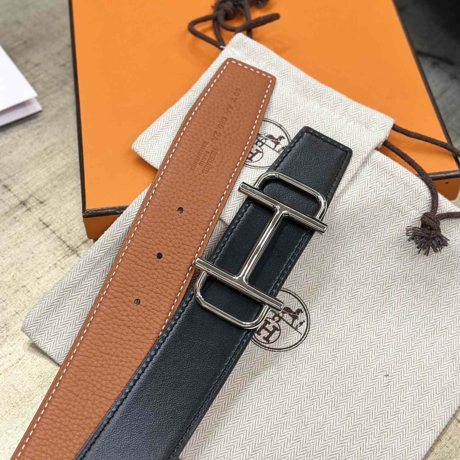 Hermes Royal Belt Buckle & Reversible Leather Strap 38 mm - DopestKickz