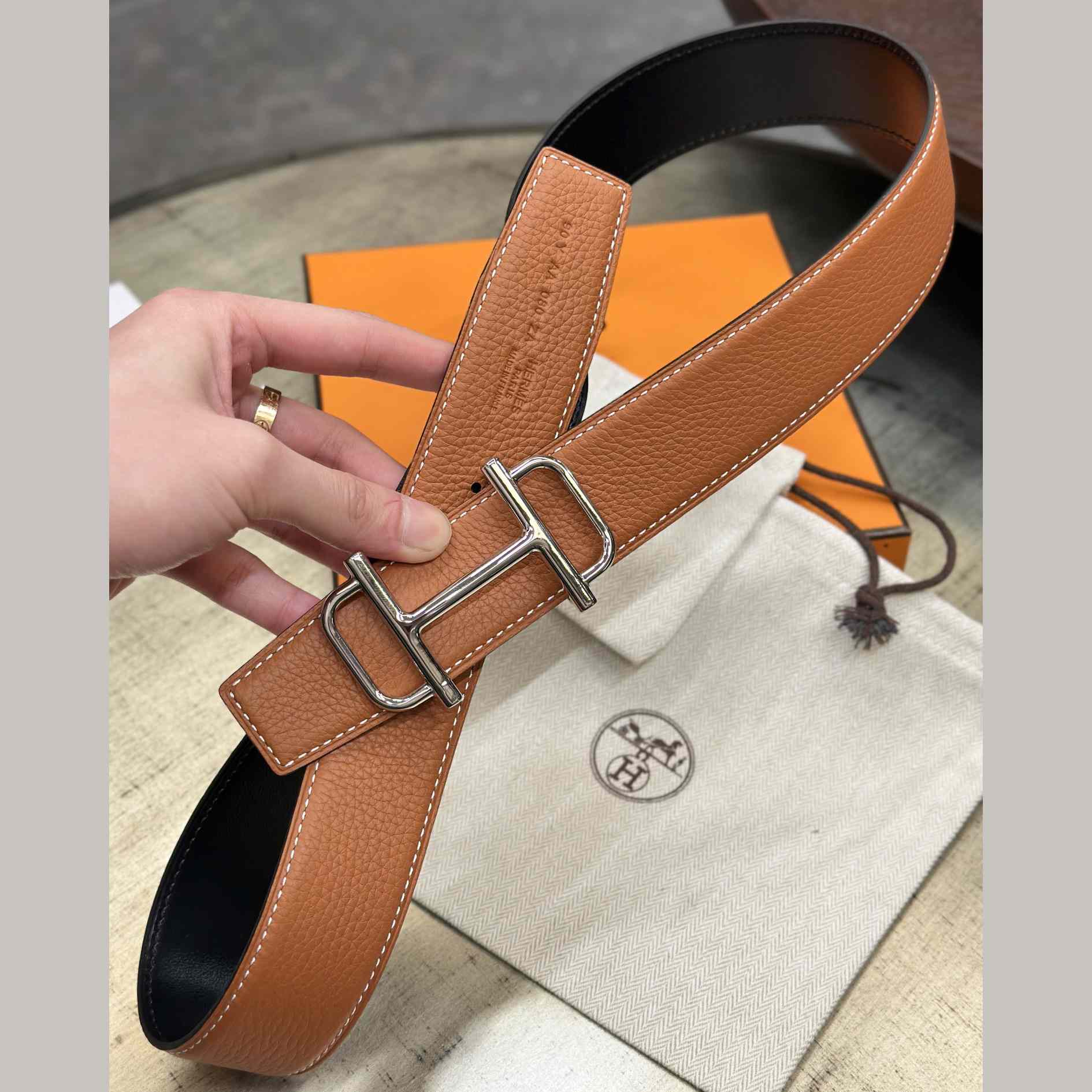 Hermes Royal Belt Buckle & Reversible Leather Strap 38 mm - DopestKickz