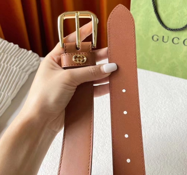 Gucci Belt With Square Buckle And Interlocking G - DopestKickz