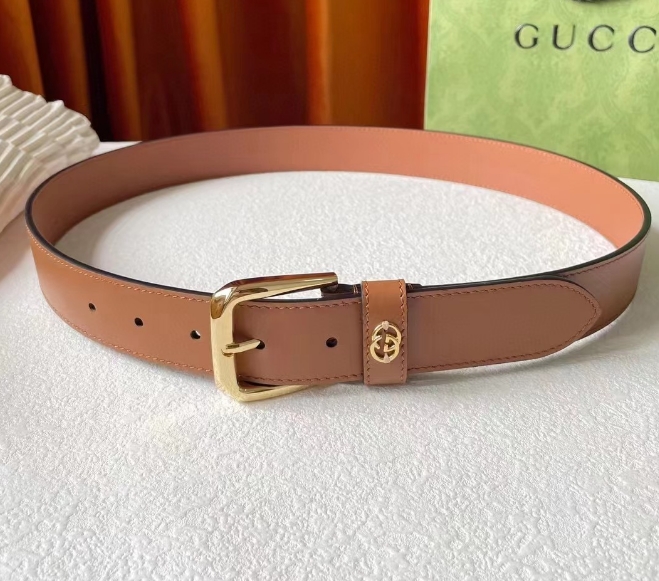 Gucci Belt With Square Buckle And Interlocking G - DopestKickz
