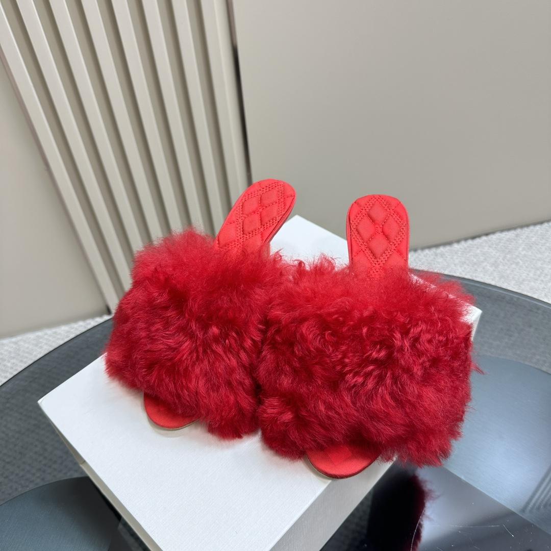 Burberry Shearling Minnie Mules - DopestKickz