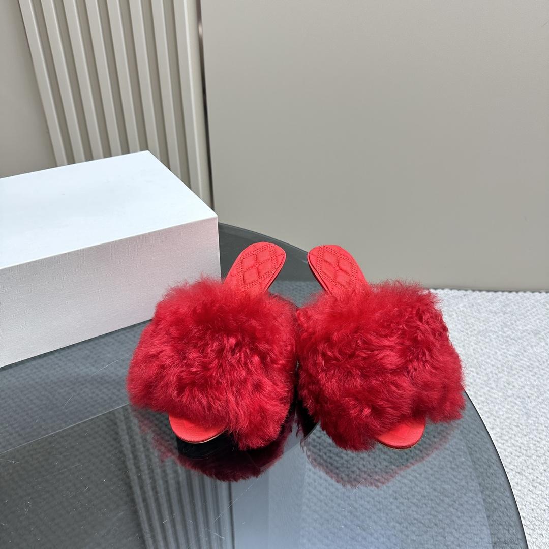 Burberry Shearling Minnie Mules - DopestKickz