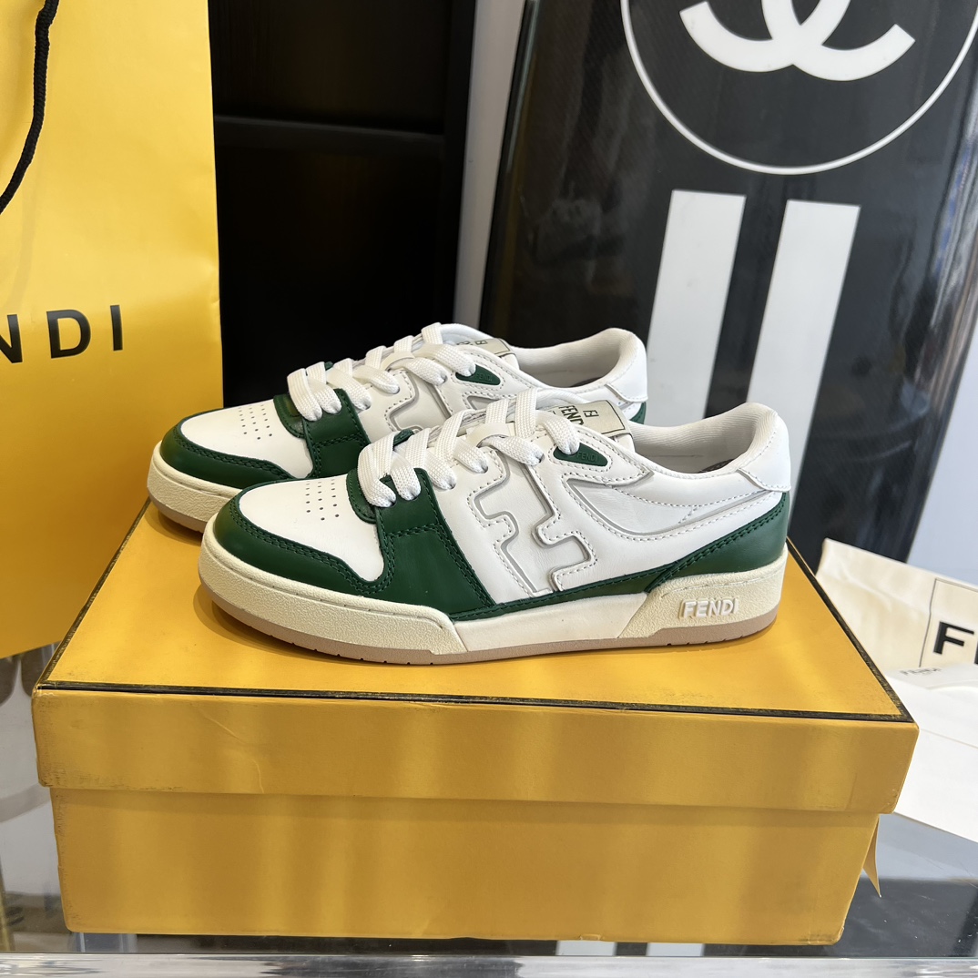 Fendi Fendi Match White Leather Low-tops Sneakers - DopestKickz