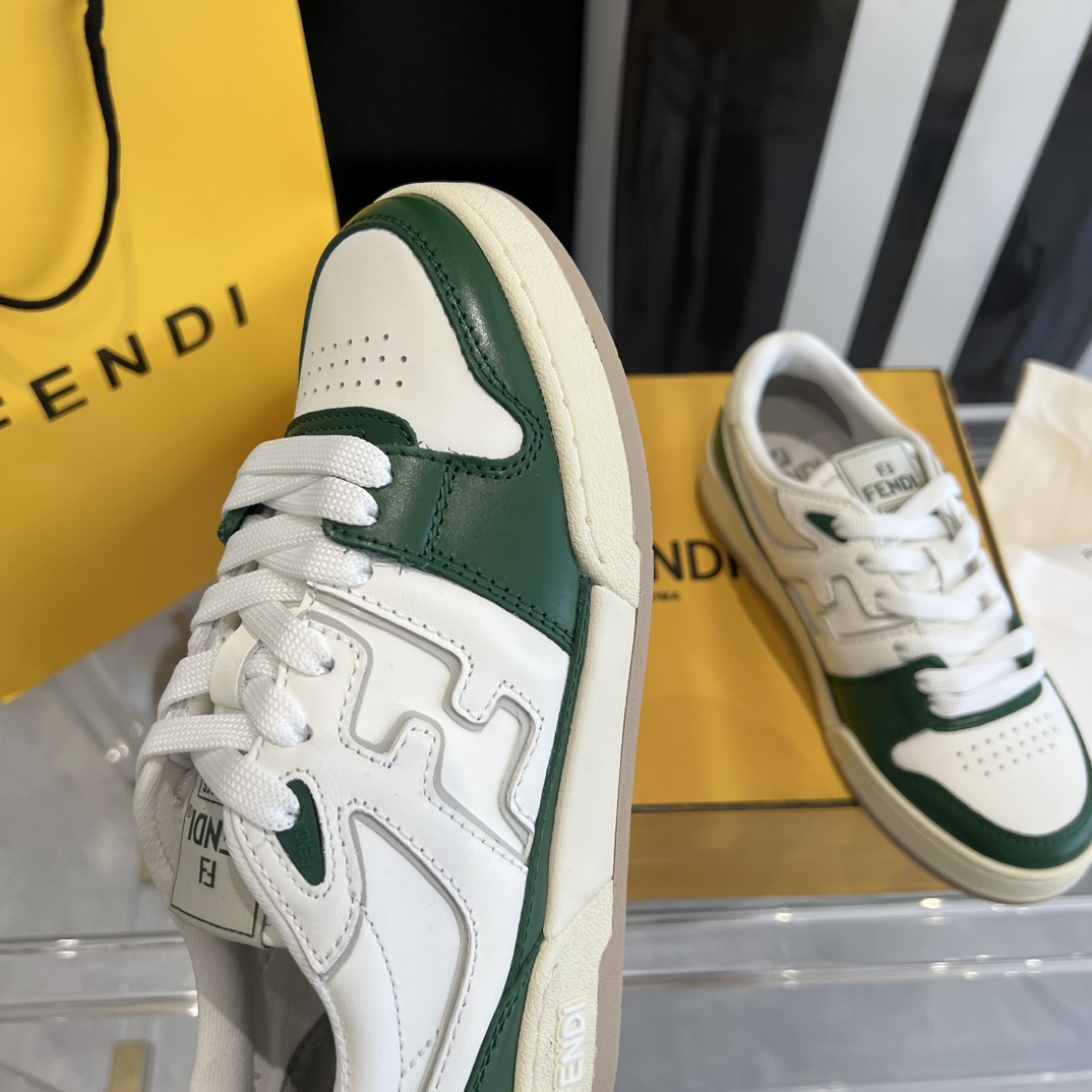 Fendi Fendi Match White Leather Low-tops Sneakers - DopestKickz