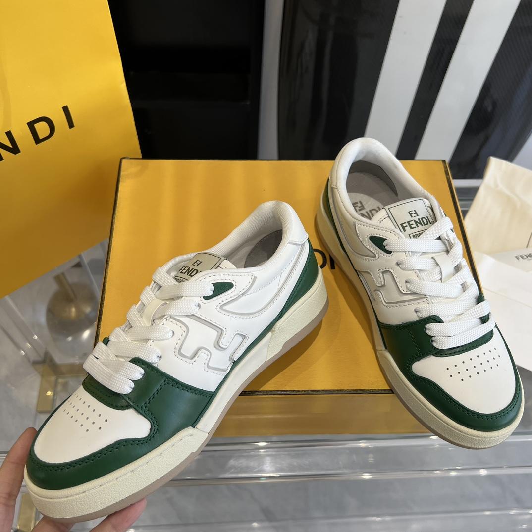 Fendi Fendi Match White Leather Low-tops Sneakers - DopestKickz