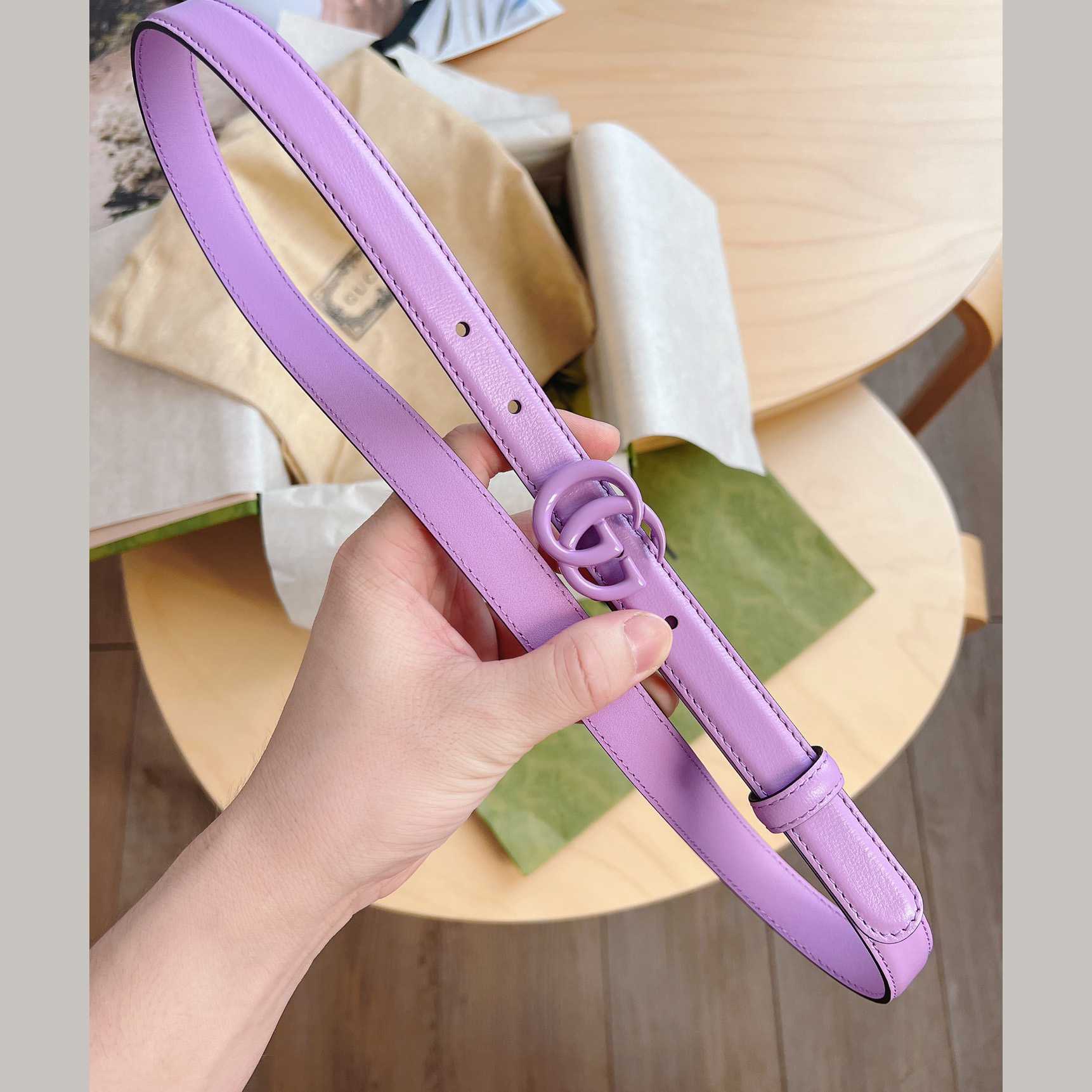 Gucci GG Marmont Reversible Thin Belt - DopestKickz