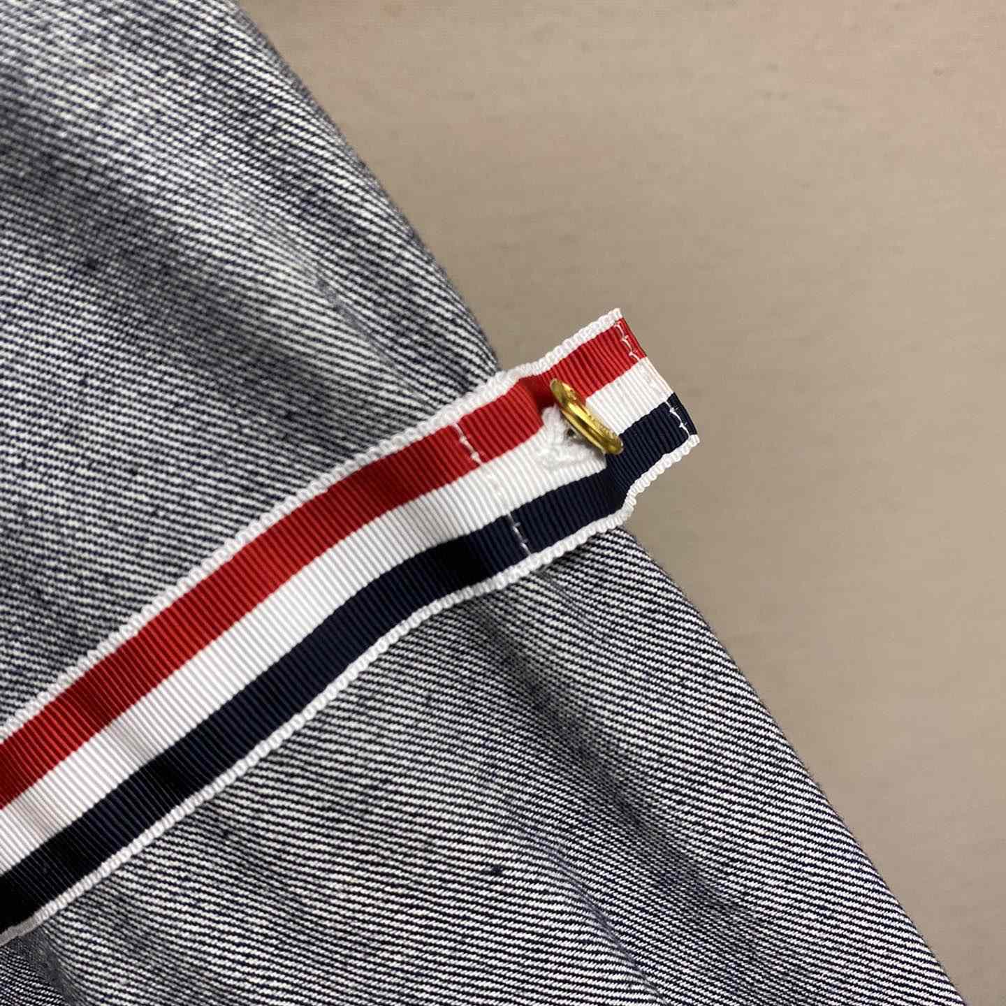 Thom Browne Selvedge Denim Armband Supersized Mini Shirtdress - DopestKickz