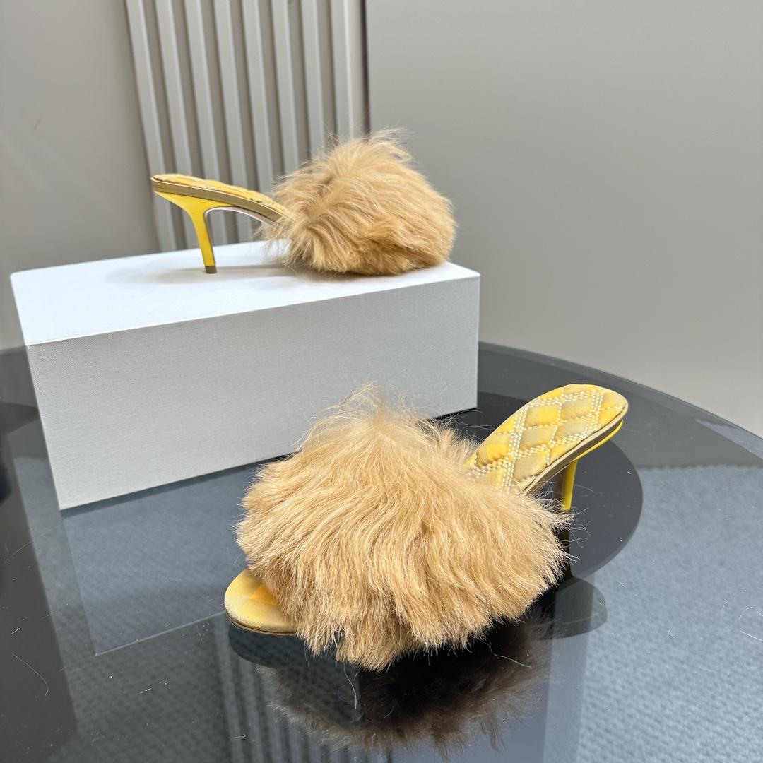 Burberry Shearling Minnie Mules - DopestKickz