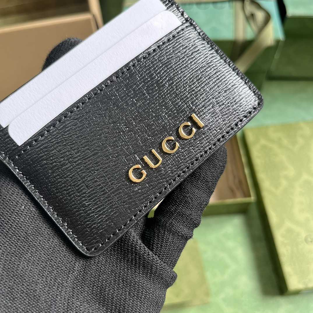 Gucci Card Case With Gucci Script - DopestKickz