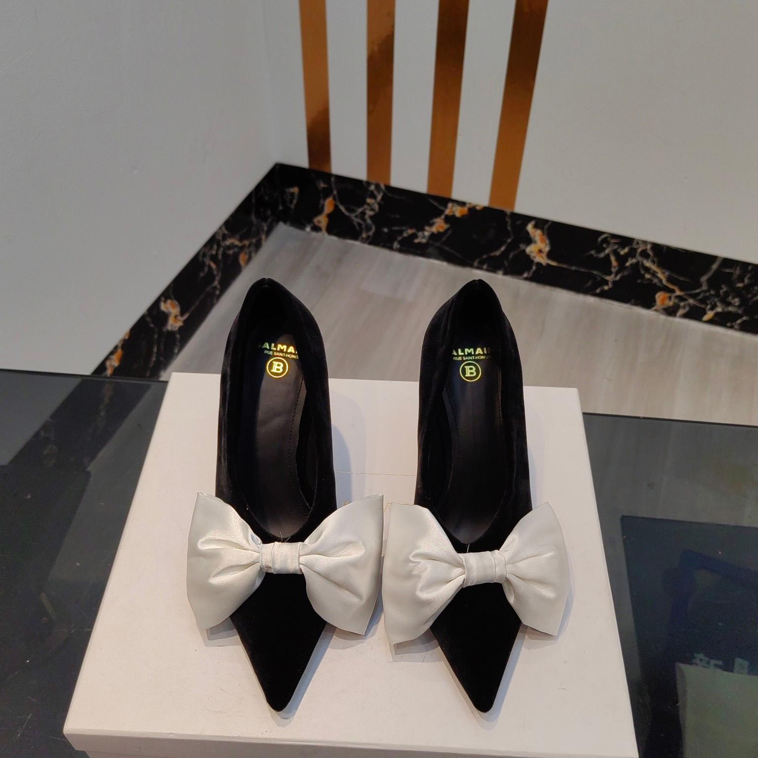 Balmain Velvet Clara Stilettos - DopestKickz