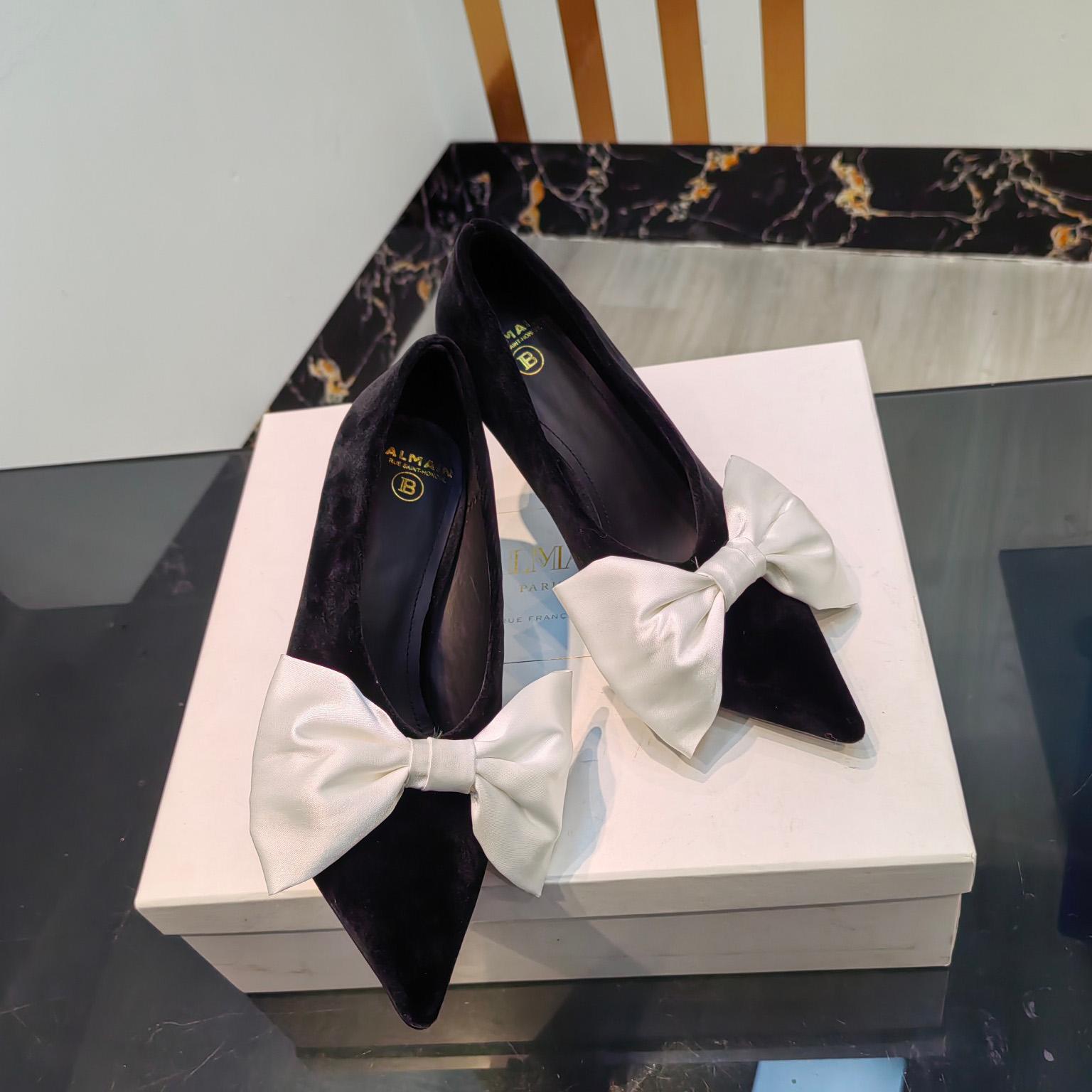 Balmain Velvet Clara Stilettos - DopestKickz