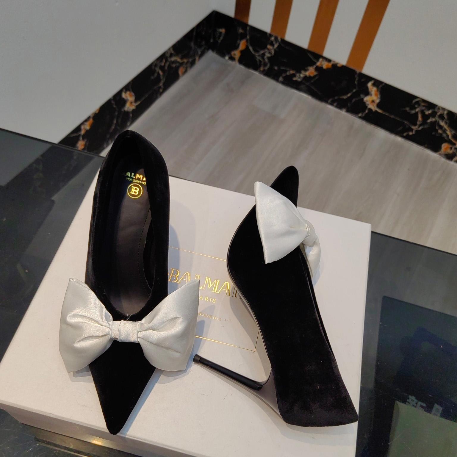 Balmain Velvet Clara Stilettos - DopestKickz