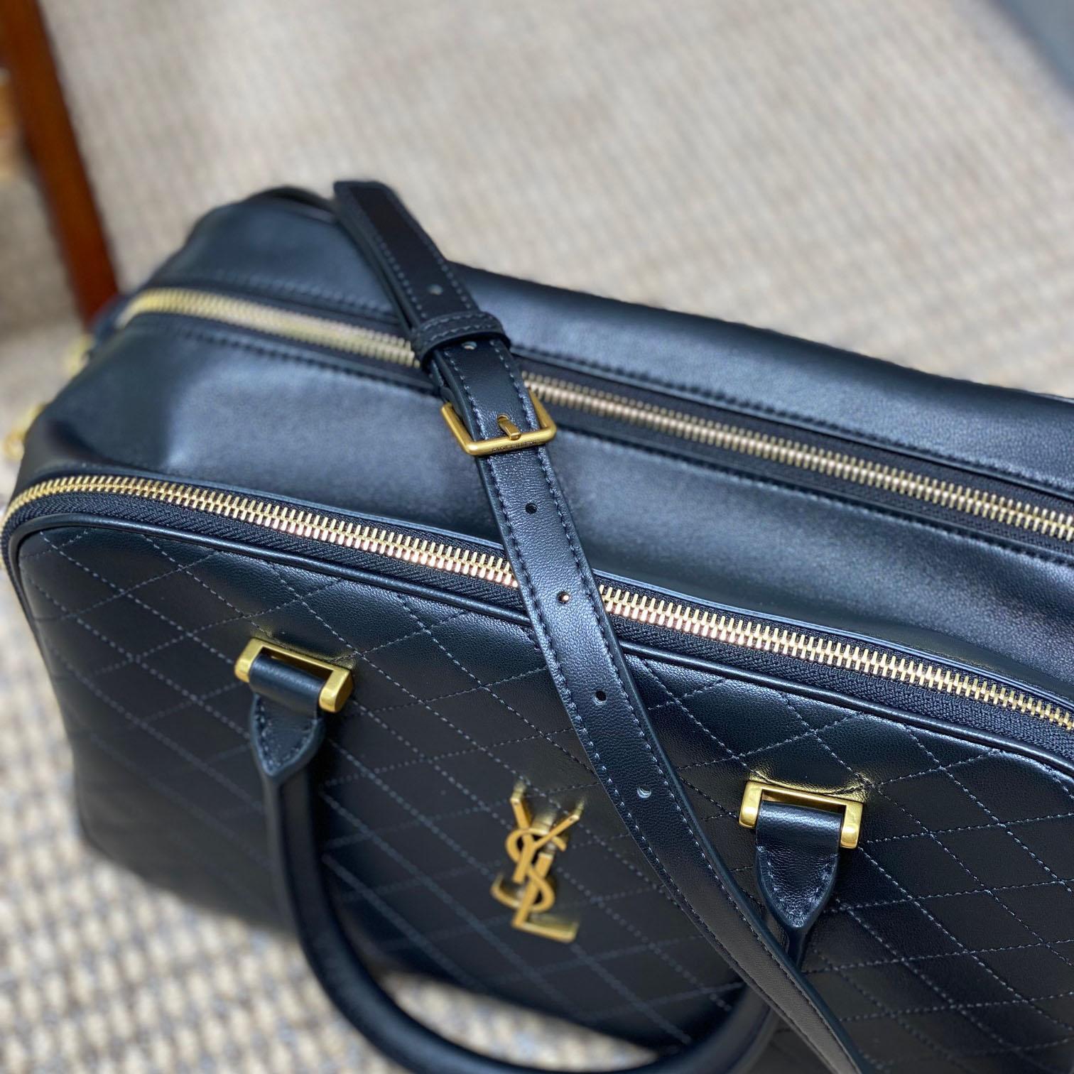 Saint Laurent Lyia Duffle In Quilted Lambskin - DopestKickz