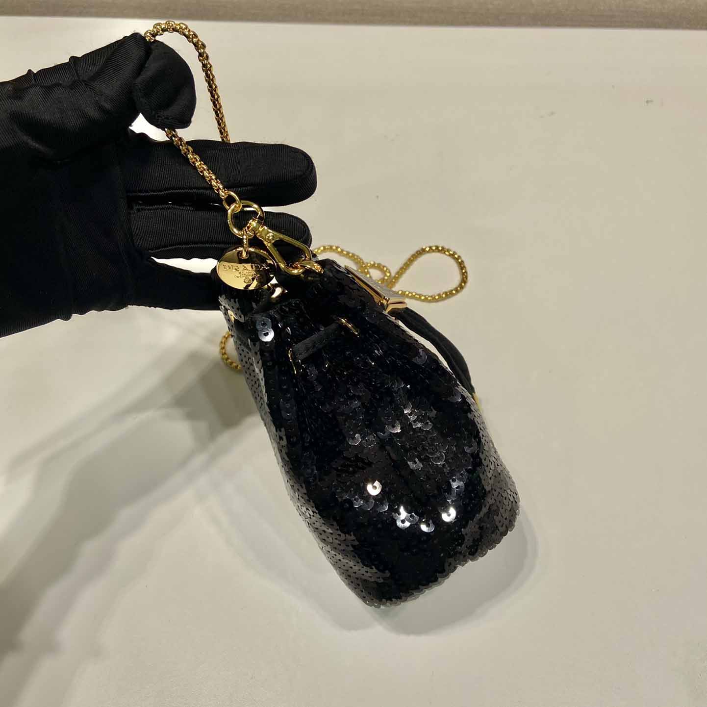 Prada Sequined Satin Mini-pouch - DopestKickz