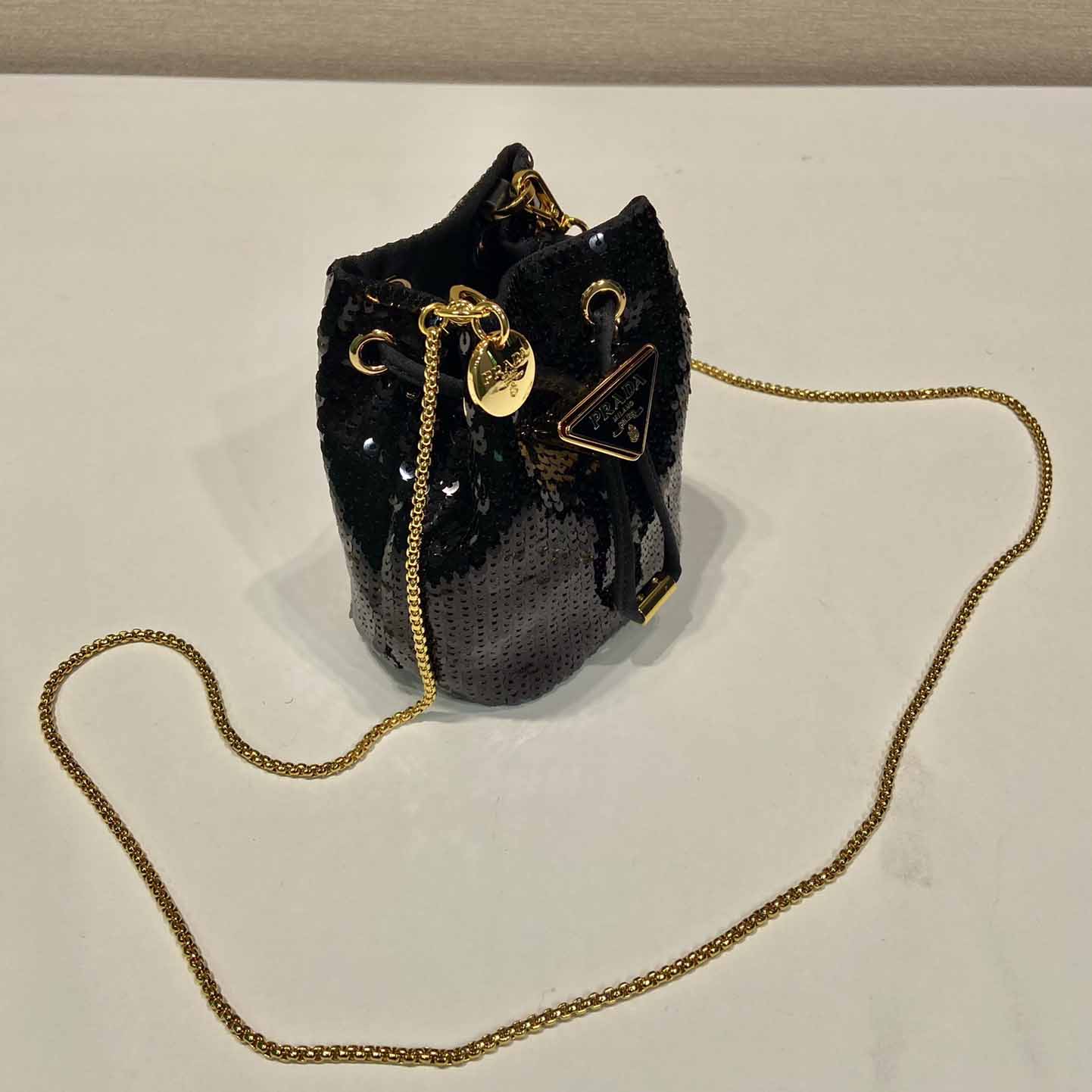 Prada Sequined Satin Mini-pouch - DopestKickz