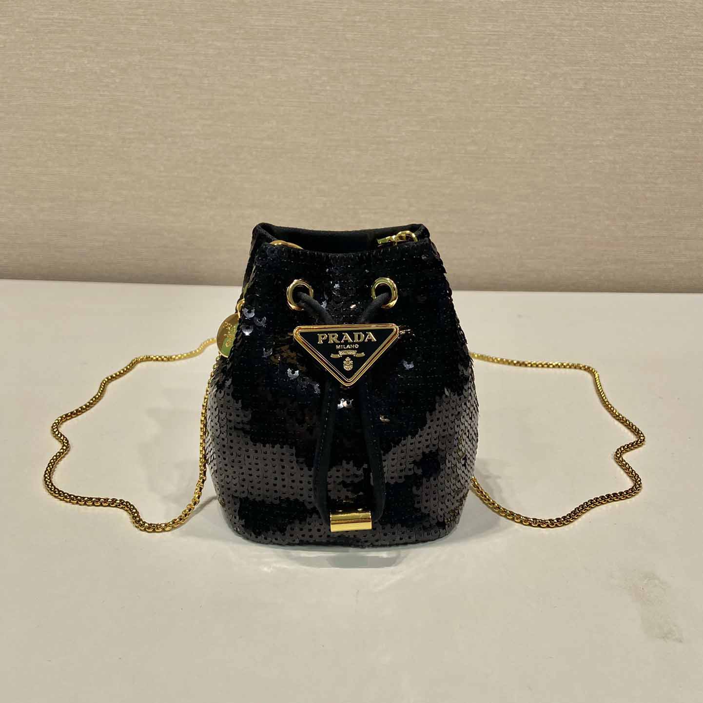 Prada Sequined Satin Mini-pouch - DopestKickz