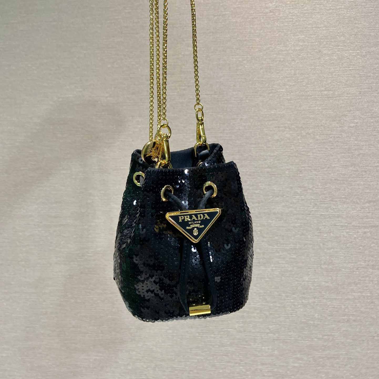 Prada Sequined Satin Mini-pouch - DopestKickz