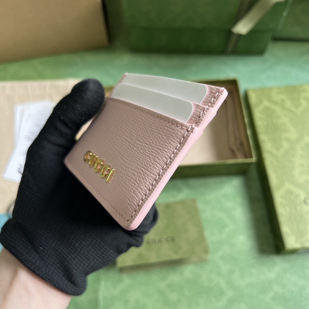 Gucci Card Case With Gucci Script - DopestKickz